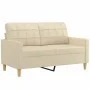 Sofá de 2 plazas con cojines tela color crema 120 cm de , Sofás - Ref: Foro24-3200776, Precio: 215,23 €, Descuento: %