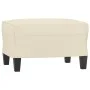 3-seater sofa with cream synthetic leather stool 180 cm by , Sofas - Ref: Foro24-3201015, Price: 280,57 €, Discount: %