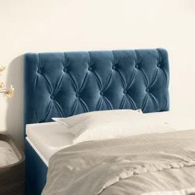 Dunkelblauer Samtkopfteil 80x7x78/88 cm von , Kopf- und Fußteile - Ref: Foro24-346310, Preis: 44,17 €, Rabatt: %