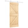 Puerta corredera con herrajes madera maciza de pino 85x210 cm en Puertas | Comprar online en Foru.es