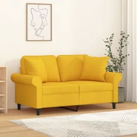 Cojines decorativos 2 uds tela amarillo claro 40x40 cm de , Cojines - Ref: Foro24-349476, Precio: 22,00 €, Descuento: %