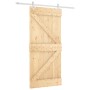 Puerta corredera con herrajes madera maciza de pino 95x210 cm en Puertas | Comprar online en Foru.es