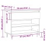 Mueble zapatero madera contrachapada roble ahumado 70x36x60 cm de , Zapateros y organizadores de calzado - Ref: Foro24-831441...