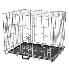 Jaula para perros plegable de metal L de vidaXL, Transportines y cajas para mascotas - Ref: Foro24-170217, Precio: 73,07 €, D...