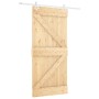 Puerta corredera con herrajes madera maciza de pino 100x210 cm en Puertas | Comprar online en Foru.es