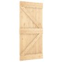 Puerta corredera con herrajes madera maciza de pino 100x210 cm en Puertas | Comprar online en Foru.es