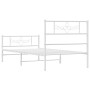 Estructura cama metal con cabecero y pie cama blanca 75x190 cm de , Camas y somieres - Ref: Foro24-355324, Precio: 70,36 €, D...