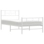 Estructura cama metal con cabecero y pie cama blanca 107x203 cm de , Camas y somieres - Ref: Foro24-355330, Precio: 81,69 €, ...