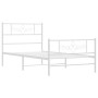 Estructura cama metal con cabecero y pie cama blanca 107x203 cm de , Camas y somieres - Ref: Foro24-355330, Precio: 81,69 €, ...