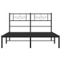 Estructura de cama con cabecero metal negro 140x200 cm de , Camas y somieres - Ref: Foro24-355268, Precio: 101,91 €, Descuent...