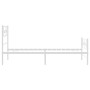 Estructura cama metal con cabecero y pie cama blanca 90x190 cm de , Camas y somieres - Ref: Foro24-355326, Precio: 70,45 €, D...