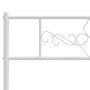 Estructura cama metal con cabecero y pie cama blanca 90x190 cm de , Camas y somieres - Ref: Foro24-355326, Precio: 70,45 €, D...