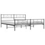 Estructura de cama cabecero y estribo metal negro 180x200 cm de , Camas y somieres - Ref: Foro24-355289, Precio: 118,93 €, De...