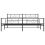 Estructura de cama cabecero y estribo metal negro 180x200 cm de , Camas y somieres - Ref: Foro24-355289, Precio: 118,93 €, De...