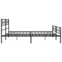 Estructura de cama cabecero y estribo metal negro 180x200 cm de , Camas y somieres - Ref: Foro24-355289, Precio: 118,93 €, De...