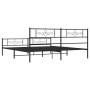 Estructura de cama cabecero y estribo metal negro 180x200 cm de , Camas y somieres - Ref: Foro24-355289, Precio: 118,93 €, De...