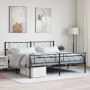 Estructura de cama cabecero y estribo metal negro 193x203 cm de , Camas y somieres - Ref: Foro24-372301, Precio: 117,29 €, De...