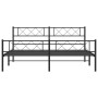 Estructura de cama cabecero y estribo metal negro 193x203 cm de , Camas y somieres - Ref: Foro24-372301, Precio: 117,29 €, De...
