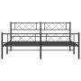 Estructura de cama cabecero y estribo metal negro 180x200 cm de , Camas y somieres - Ref: Foro24-372299, Precio: 114,84 €, De...