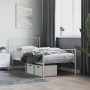 Estructura cama metal con cabecero y pie cama blanca 75x190 cm de , Camas y somieres - Ref: Foro24-372334, Precio: 59,01 €, D...