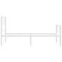 Estructura cama metal con cabecero y pie cama blanca 90x190 cm de , Camas y somieres - Ref: Foro24-372336, Precio: 65,38 €, D...
