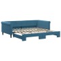 Sofá cama nido terciopelo azul 100x200 cm de , Camas y somieres - Ref: Foro24-3197777, Precio: 259,27 €, Descuento: %