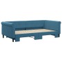 Sofá cama nido terciopelo azul 100x200 cm de , Camas y somieres - Ref: Foro24-3197777, Precio: 259,27 €, Descuento: %