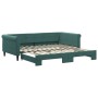 Sofá cama nido terciopelo verde oscuro 100x200 cm de , Camas y somieres - Ref: Foro24-3197780, Precio: 260,30 €, Descuento: %