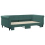 Sofá cama nido terciopelo verde oscuro 100x200 cm de , Camas y somieres - Ref: Foro24-3197780, Precio: 260,30 €, Descuento: %