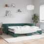 Sofá cama nido con colchón terciopelo verde oscuro 100x200 cm de , Camas y somieres - Ref: Foro24-3197804, Precio: 430,36 €, ...