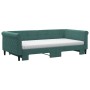 Sofá cama nido con colchón terciopelo verde oscuro 100x200 cm de , Camas y somieres - Ref: Foro24-3197804, Precio: 430,36 €, ...