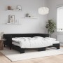 Sofá cama nido con colchón terciopelo negro 100x200 cm de , Camas y somieres - Ref: Foro24-3197806, Precio: 472,90 €, Descuen...