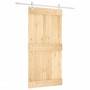 Puerta corredera con herrajes madera maciza de pino 100x210 cm en Puertas | Comprar online en Foru.es