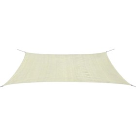 Toldo de vela rectangular HDPE 4x6 m crema de , Sombrillas - Ref: Foro24-42289, Precio: 61,53 €, Descuento: %