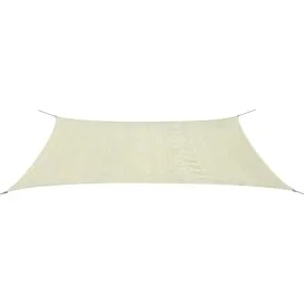 Toldo de vela rectangular HDPE 4x6 m crema de , Sombrillas - Ref: Foro24-42289, Precio: 52,93 €, Descuento: %