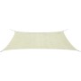 Toldo de vela rectangular HDPE 4x6 m crema de , Sombrillas - Ref: Foro24-42289, Precio: 61,53 €, Descuento: %