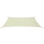 Toldo de vela rectangular HDPE 4x6 m crema de , Sombrillas - Ref: Foro24-42289, Precio: 52,93 €, Descuento: %