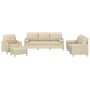 Juego de sofás con cojines 4 piezas tela crema de , Sofás - Ref: Foro24-3201268, Precio: 635,70 €, Descuento: %