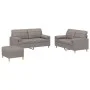 Juego de sofás con cojines 3 piezas tela gris taupe de , Sofás - Ref: Foro24-3201305, Precio: 509,54 €, Descuento: %