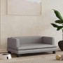 Cama para perros de cuero sintético gris 80x45x30 cm en Camas para perros | Comprar online en Foru.es