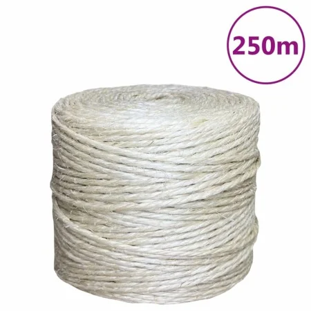 100% sisal rope 4 mm 250 m by , Ropes and metal cords - Ref: Foro24-155010, Price: 38,66 €, Discount: %