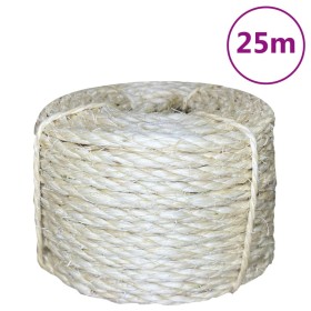 Cuerda 100% sisal 6 mm 25 m de , Sogas y cuerdas metálicas - Ref: Foro24-155012, Precio: 14,21 €, Descuento: %