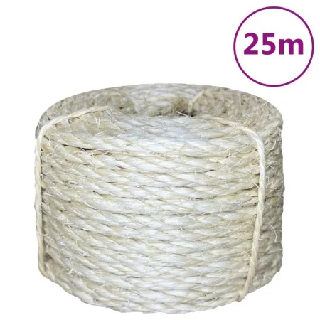 100% sisal rope 6 mm 25 m by , Ropes and metal cords - Ref: Foro24-155012, Price: 17,06 €, Discount: %