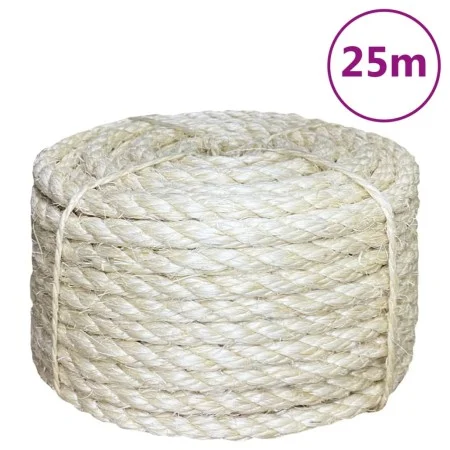 100% sisal rope 12 mm 25 m by , Ropes and metal cords - Ref: Foro24-155027, Price: 34,27 €, Discount: %