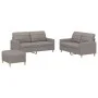 Sofa set with cushions 3 pieces taupe gray fabric by , Sofas - Ref: Foro24-3201289, Price: 460,33 €, Discount: %