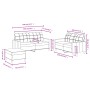 Juego de sofás con cojines 3 piezas tela gris taupe de , Sofás - Ref: Foro24-3201289, Precio: 468,04 €, Descuento: %