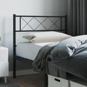Black metal headboard 75 cm by , Headboards and footboards - Ref: Foro24-372303, Price: 20,42 €, Discount: %