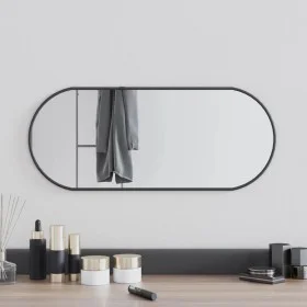 Espejo de pared ovalado negro 60x25 cm de , Espejos - Ref: Foro24-348204, Precio: 31,99 €, Descuento: %