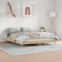 Estructura de cama madera de ingeniería roble Sonoma 140x200 cm de , Camas y somieres - Ref: Foro24-832040, Precio: 120,38 €,...