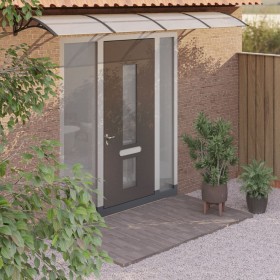 Marquesina puerta policarbonato negro y transparente 400x75 cm de , Toldos - Ref: Foro24-153597, Precio: 102,84 €, Descuento: %